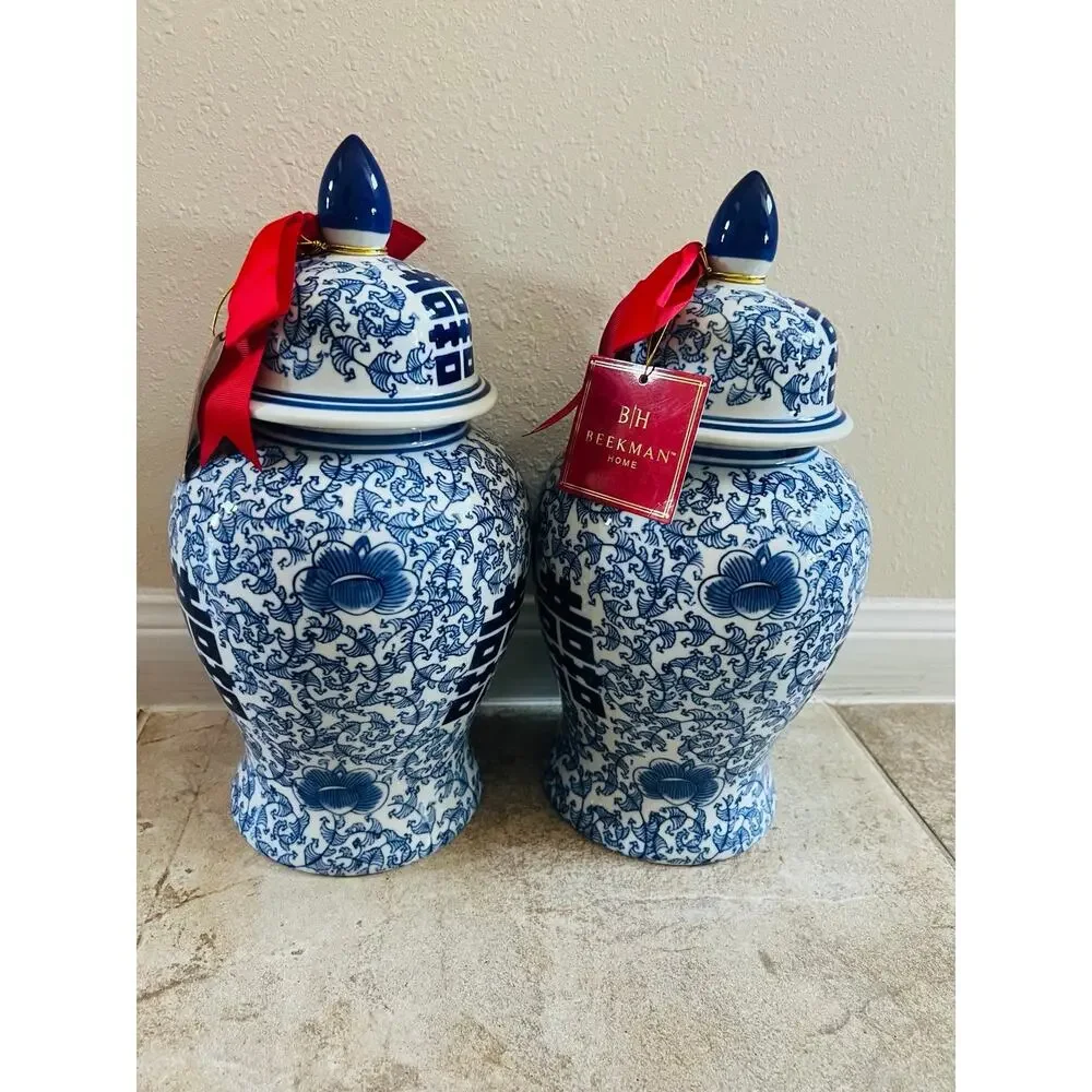 NWT❤️Double Happiness Temple Jar Large Set